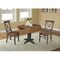 International Concepts 36 in. Solid Wood Square Dual Drop Leaf Dining Table with 2 Chairs in Hickory/Washed Coal K45-36SDP-C613-2 - alternate 3